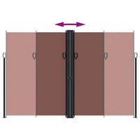 Tenda da Sole Laterale Retrattile Marrone 220x1000 cm 4004779