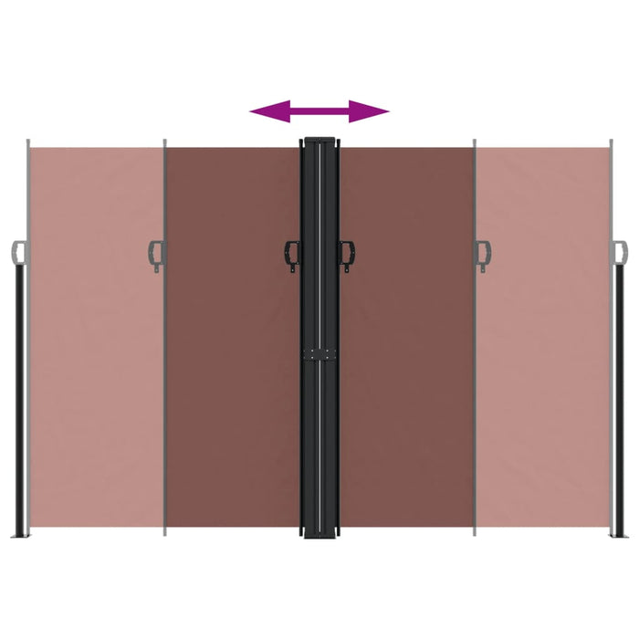 Tenda da Sole Laterale Retrattile Marrone 220x1000 cm 4004779