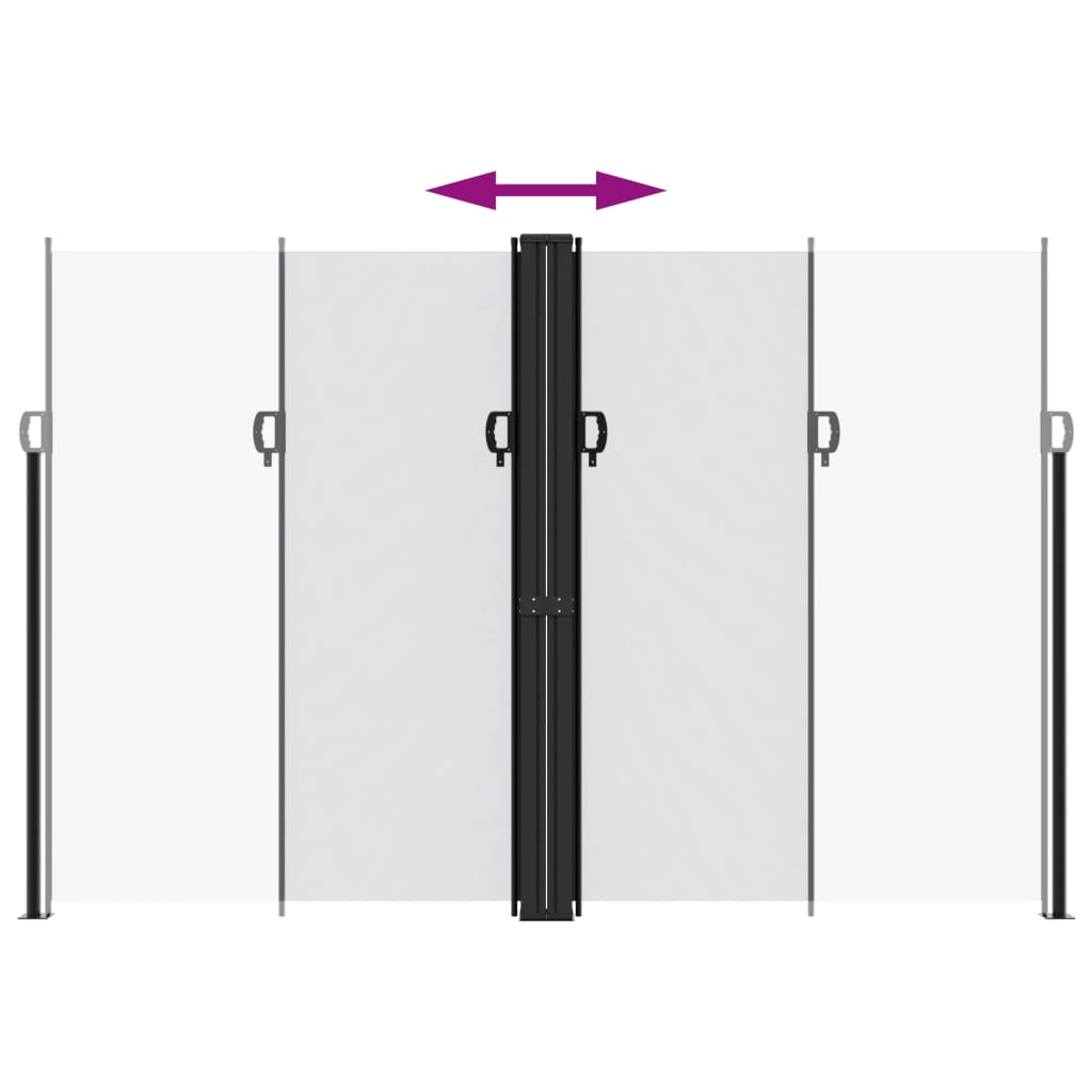 Tenda da Sole Laterale Retrattile Bianca 220x1000 cm 4004781