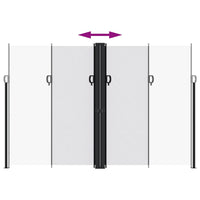 Tenda da Sole Laterale Retrattile Bianca 220x1000 cm 4004781