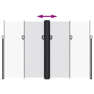 Tenda da Sole Laterale Retrattile Bianca 220x1000 cm 4004781