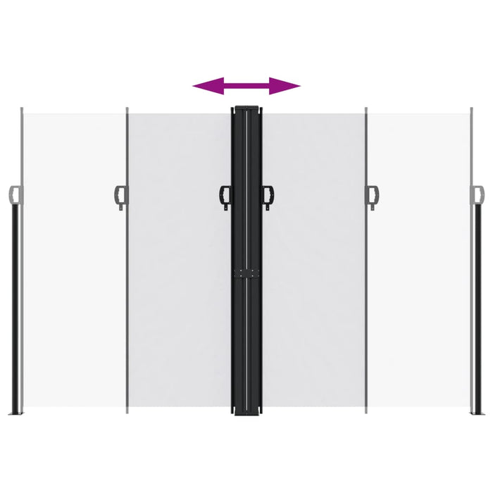 Tenda da Sole Laterale Retrattile Bianca 220x1000 cm 4004781