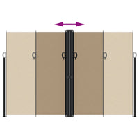 Tenda da Sole Laterale Retrattile Tortora 220x1000 cm 4004784