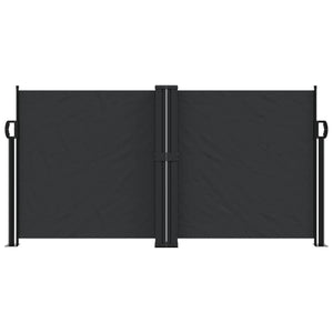 Tenda da Sole Laterale Retrattile Nera 120x1200 cm 4004789