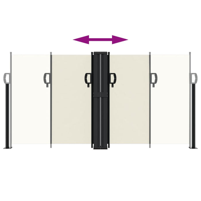 Tenda da Sole Laterale Retrattile Crema 120x1200 cm 4004790