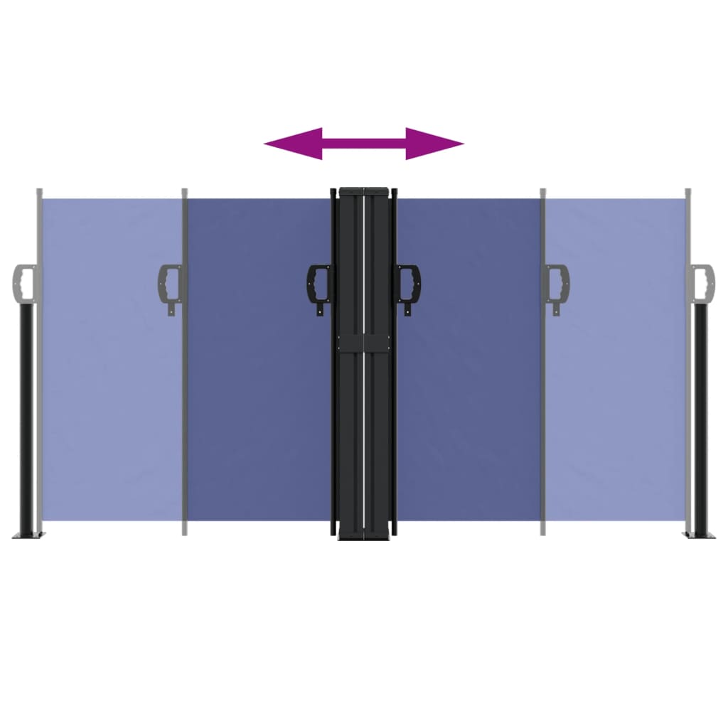 Tenda da Sole Laterale Retrattile Blu 120x1200 cm 4004791