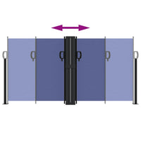 Tenda da Sole Laterale Retrattile Blu 120x1200 cm