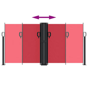 Tenda da Sole Laterale Retrattile Rossa 120x1200 cm 4004792
