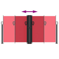 Tenda da Sole Laterale Retrattile Rossa 120x1200 cm 4004792