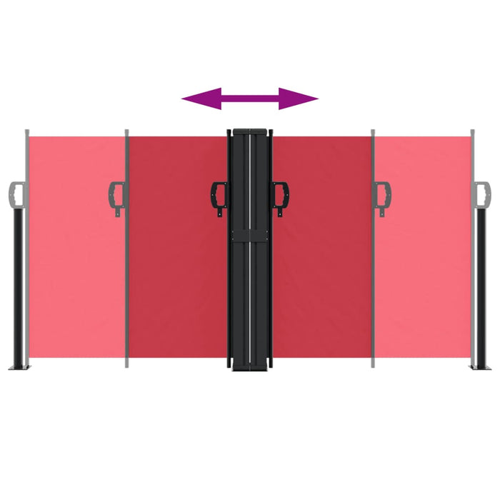 Tenda da Sole Laterale Retrattile Rossa 120x1200 cm 4004792