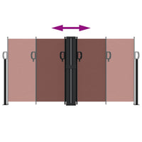 Tenda da Sole Laterale Retrattile Marrone 120x1200 cm 4004794