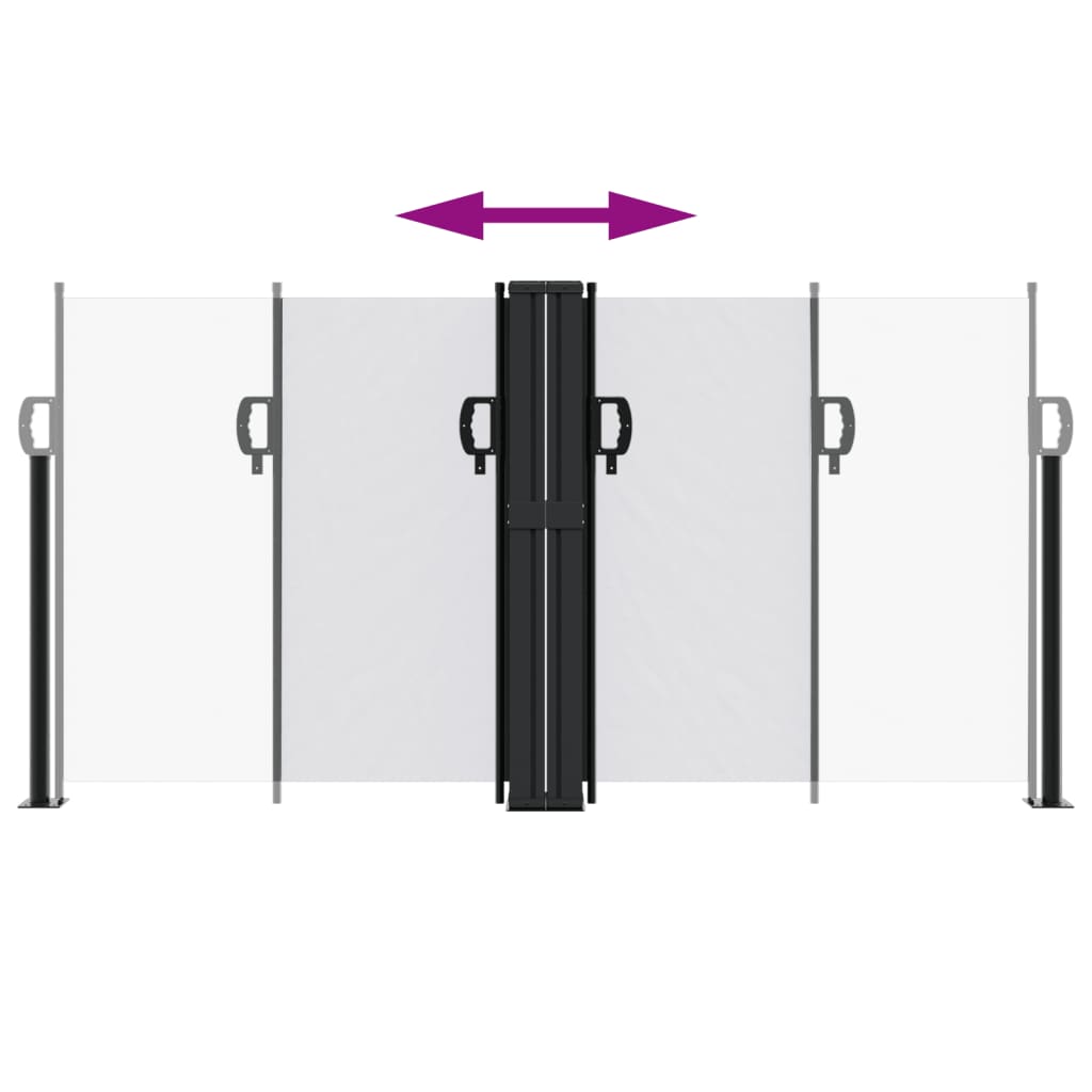 Tenda da Sole Laterale Retrattile Bianca 120x1200 cm 4004796