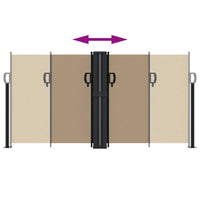 Tenda da Sole Laterale Retrattile Tortora 120x1200 cm 4004799