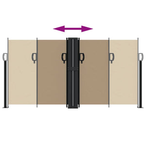 Tenda da Sole Laterale Retrattile Tortora 120x1200 cm 4004799