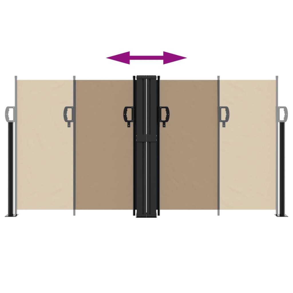 Tenda da Sole Laterale Retrattile Tortora 120x1200 cm