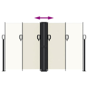 Tenda da Sole Laterale Retrattile Crema 140x1200 cm 4004805