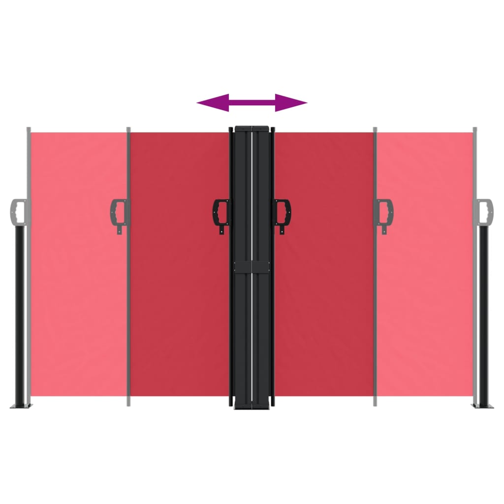 Tenda Laterale Retrattile Rossa 140x1200 cm 4004807