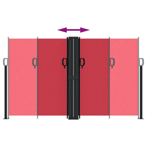 Tenda Laterale Retrattile Rossa 140x1200 cm 4004807