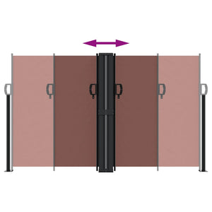 Tenda Laterale Retrattile Marrone 140x1200 cm 4004809