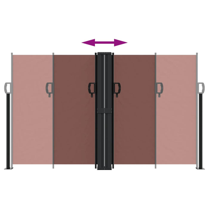 Tenda Laterale Retrattile Marrone 140x1200 cm 4004809