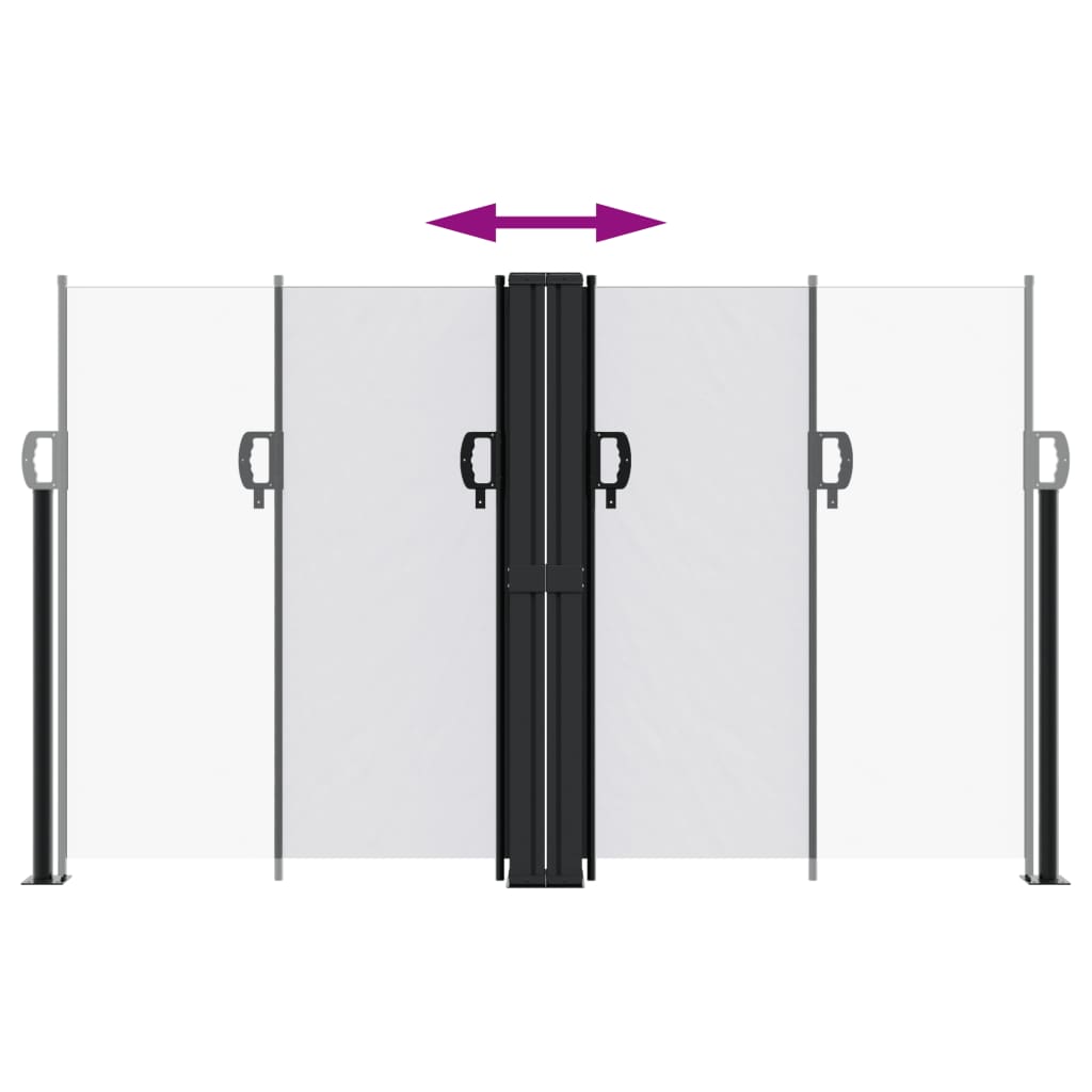 Tenda Laterale Retrattile Bianca 140x1200 cm 4004811