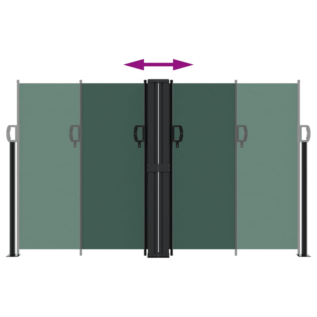 Tenda da Sole Laterale Retrattile Verde Scuro 140x1200 cm 4004815