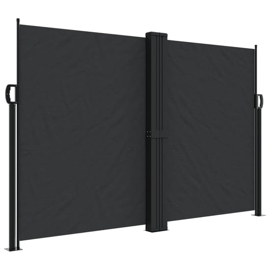 Tenda da Sole Laterale Retrattile Nera 160x1200 cm 4004819