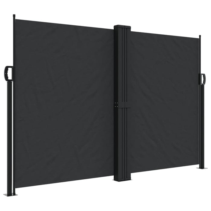 Tenda da Sole Laterale Retrattile Nera 160x1200 cm 4004819
