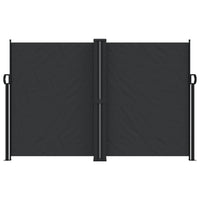 Tenda da Sole Laterale Retrattile Nera 160x1200 cm 4004819