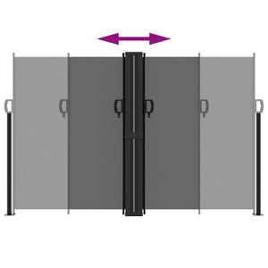 Tenda da Sole Laterale Retrattile Nera 160x1200 cm 4004819