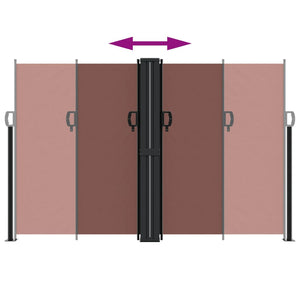 Tenda da Sole Laterale Retrattile Marrone 160x1200 cm 4004824