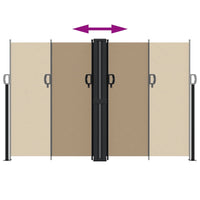 Tenda da Sole Laterale Retrattile Tortora 160x1200 cm 4004829