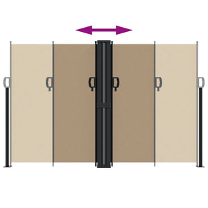 Tenda da Sole Laterale Retrattile Tortora 160x1200 cm 4004829