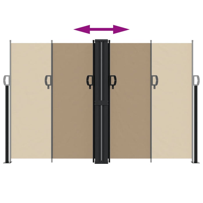 Tenda da Sole Laterale Retrattile Tortora 160x1200 cm 4004829