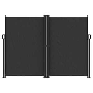 Tenda da Sole Laterale Retrattile Nera 180x1200 cm 4004834