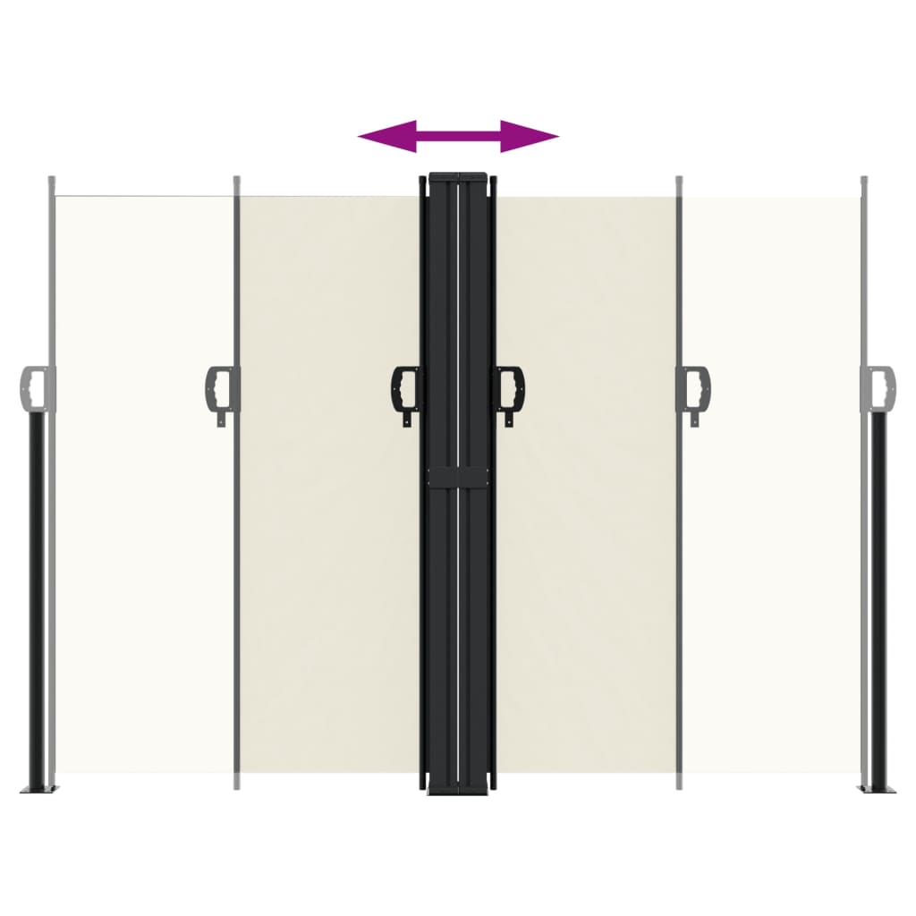 Tenda da Sole Laterale Retrattile Crema 180x1200 cm 4004835