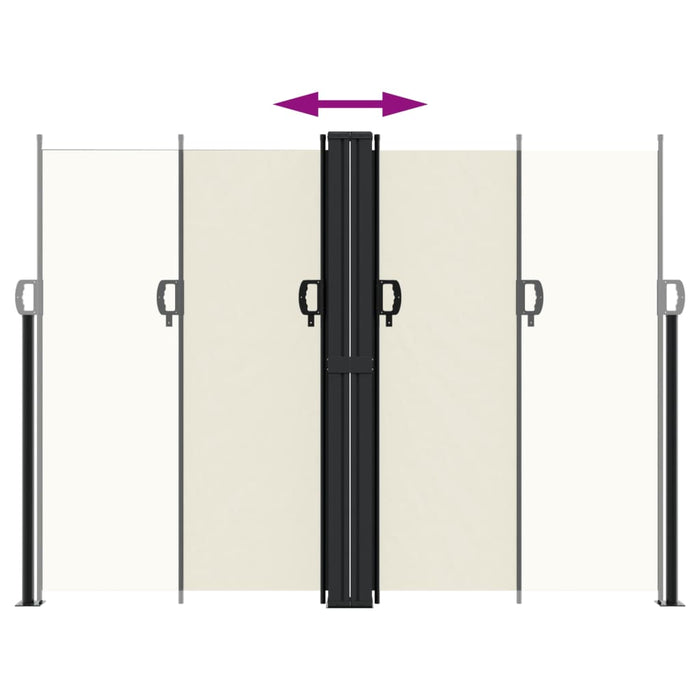 Tenda da Sole Laterale Retrattile Crema 180x1200 cm 4004835