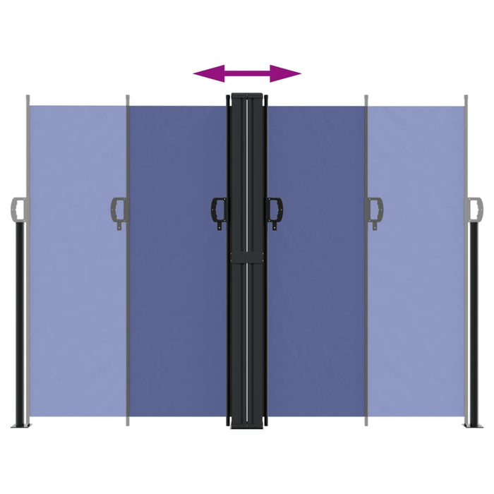 Tenda da Sole Laterale Retrattile Blu 180x1200 cm 4004836