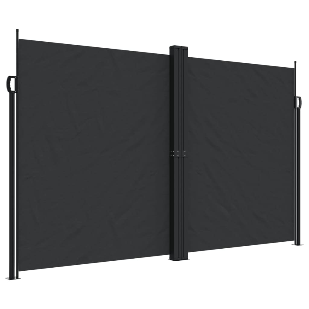 Tenda da Sole Laterale Retrattile Nera 200x1200 cm 4004849