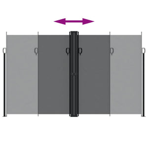 Tenda da Sole Laterale Retrattile Nera 200x1200 cm 4004849