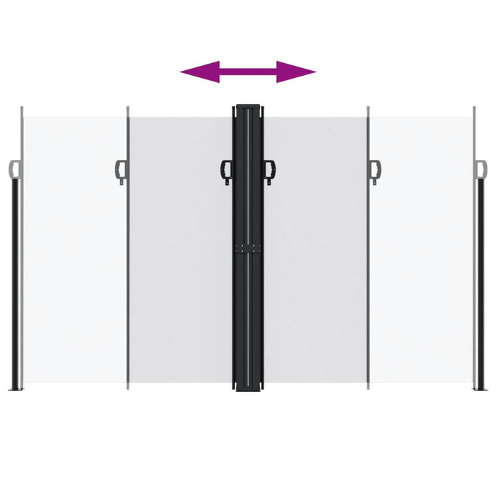 Tenda da Sole Laterale Retrattile Bianca 200x1200 cm 4004856