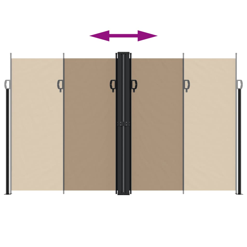 Tenda da Sole Laterale Retrattile Tortora 200x1200 cm 4004859