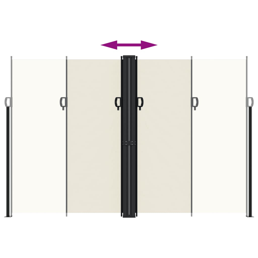 Tenda da Sole Laterale Retrattile Crema 220x1200 cm 4004865