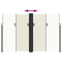 Tenda da Sole Laterale Retrattile Crema 220x1200 cm 4004865