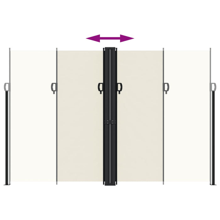 Tenda da Sole Laterale Retrattile Crema 220x1200 cm 4004865