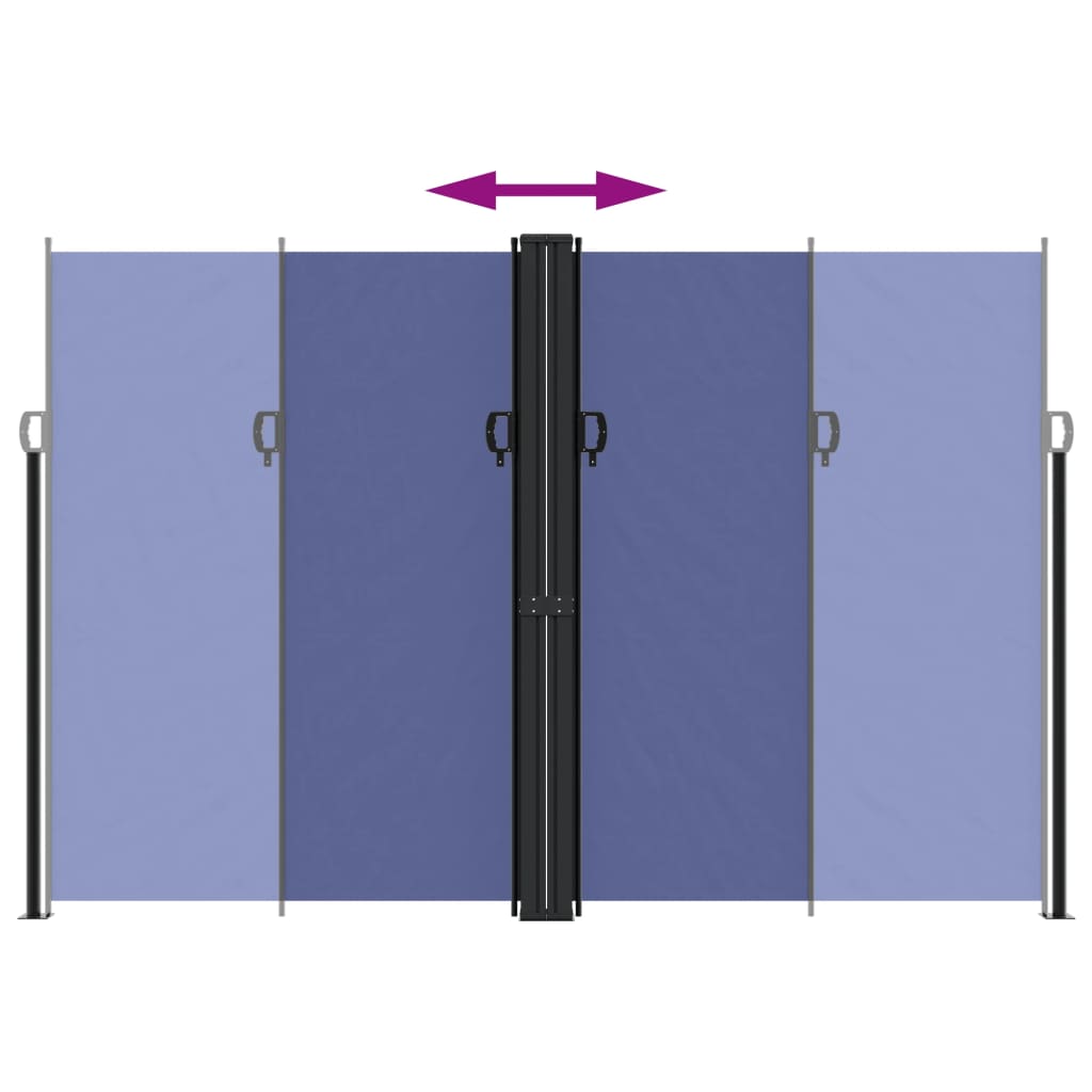 Tenda da Sole Laterale Retrattile Blu 220x1200 cm 4004866