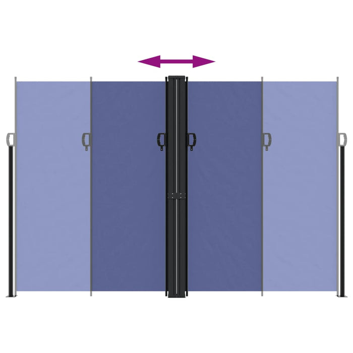 Tenda da Sole Laterale Retrattile Blu 220x1200 cm 4004866