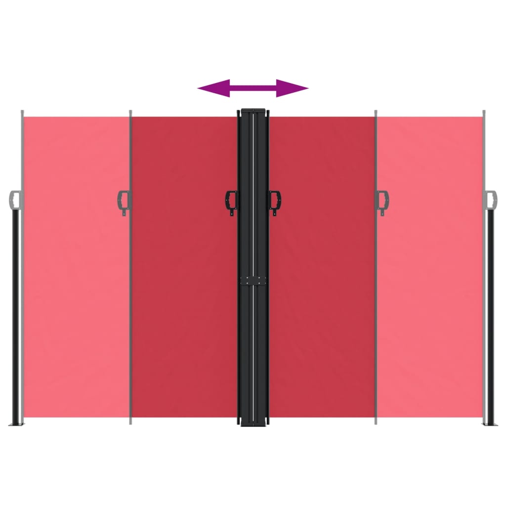 Tenda da Sole Laterale Retrattile Rossa 220x1200 cm 4004867