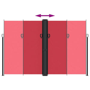 Tenda da Sole Laterale Retrattile Rossa 220x1200 cm 4004867