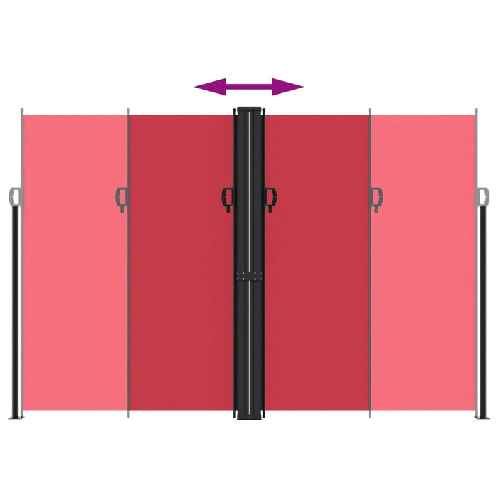 Tenda da Sole Laterale Retrattile Rossa 220x1200 cm 4004867